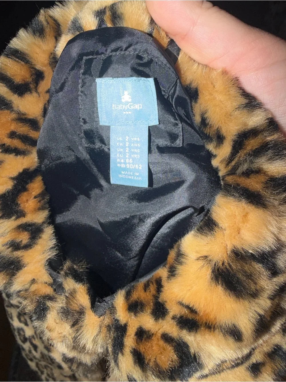 Baby Gap Faux Fur Leopard Print Jacket 2 years